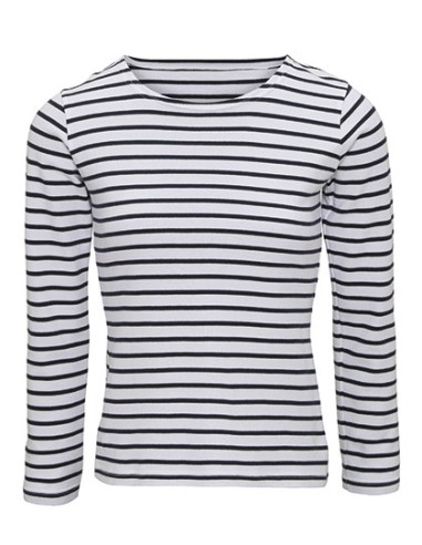 ASQ-AQ071-Womens Marinière Coastal Long Sleeve Tee